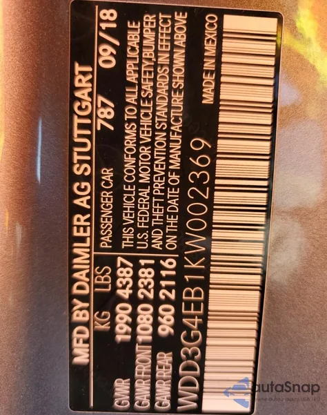 2019 Mercedes-Benz A 220 z USA, uszkodzony, nr VIN WDD3G4EB1KW002369